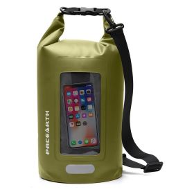 Waterproof Dry Bag 10L/20L/30L; Fishing Bag With Clear Phone Case; Roll Top Lightweight Floating Backpack Dry Sack; Keeps Gear Dry For Kayaking; (Color: Green)